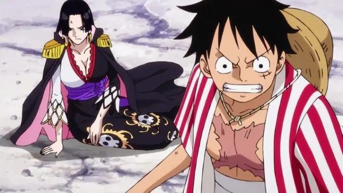 Luffy là người bảo vệ Boa Hancock trong mọi nguy hiểm
