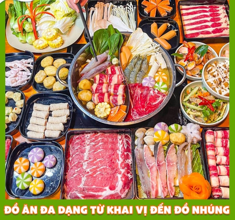 Thức đơn các món lẩu của Lẩu Wang 