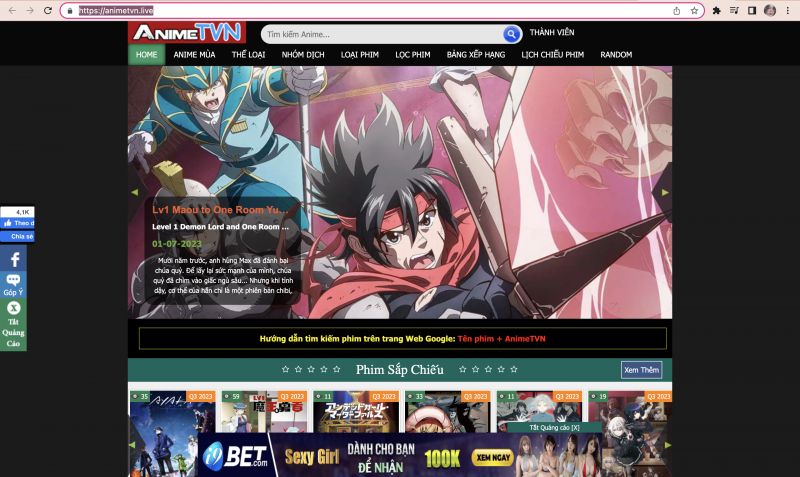 Website Animetvn.live 